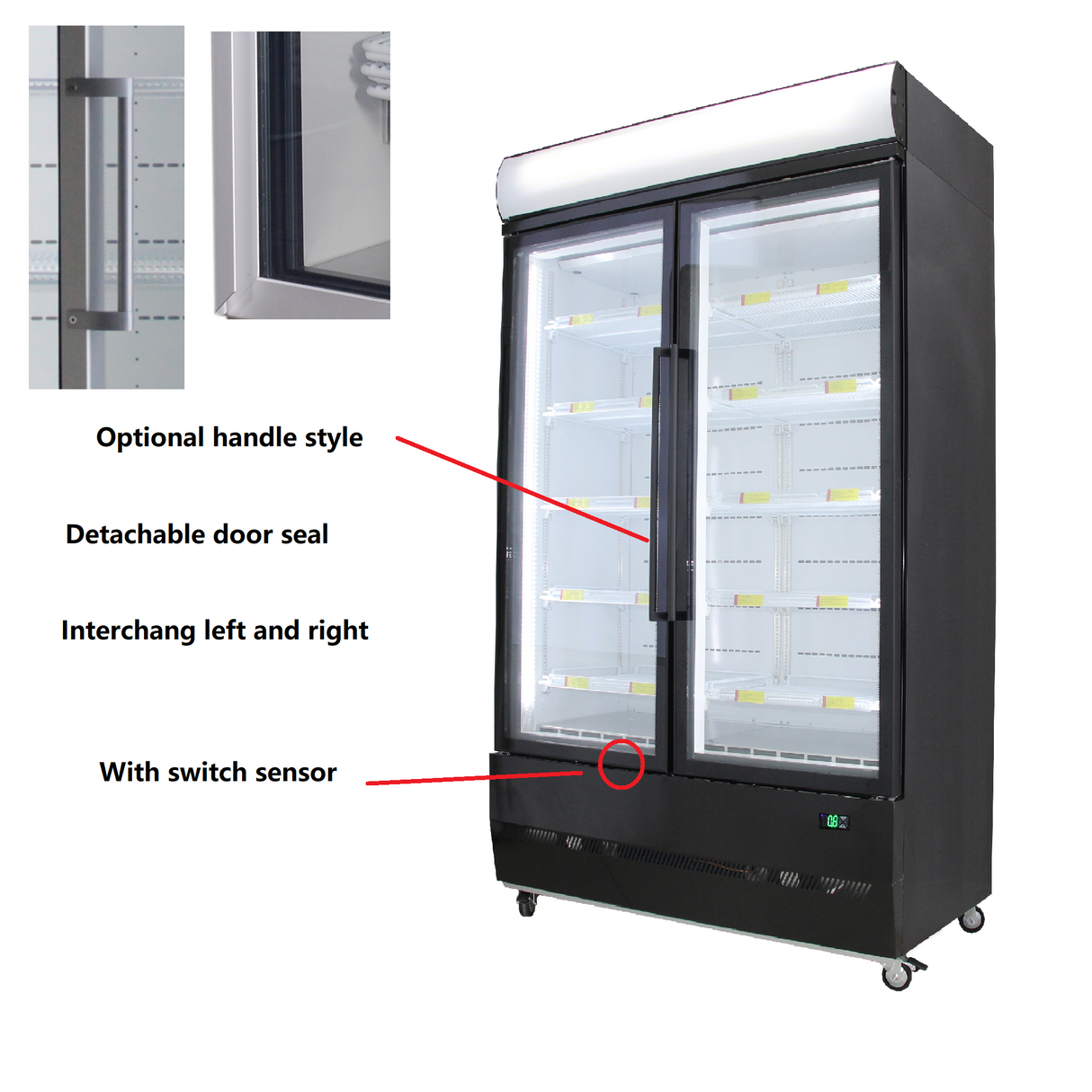 BF1000S commercial upright display freezer